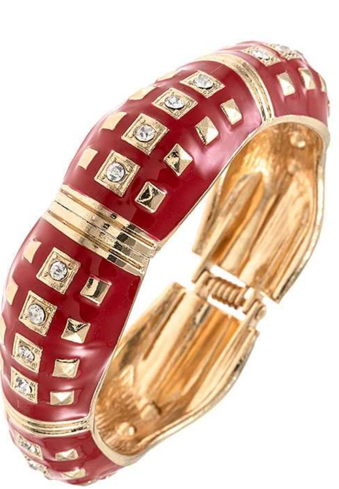 Rhinestone studded Bangle bracelet - Picture 1 of 1